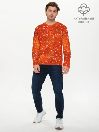 Мужской лонгслив базовый / Красная икра