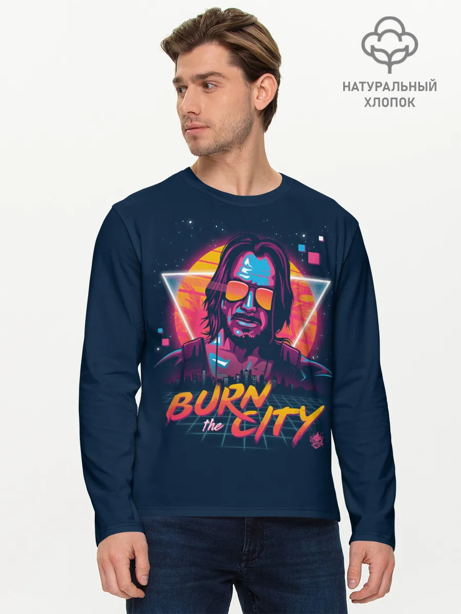 Мужской лонгслив базовый / Cyberpunk 2077