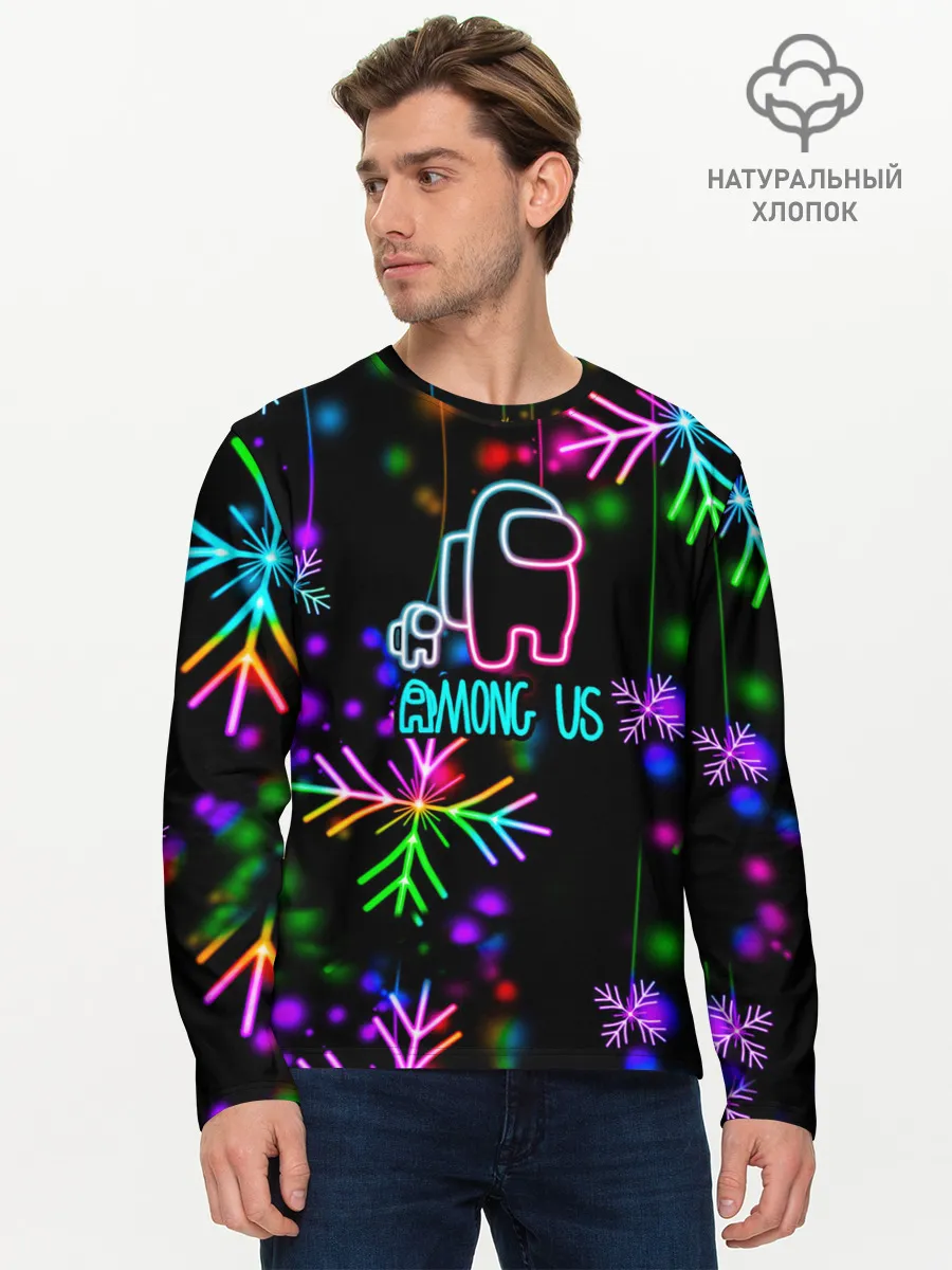 Мужской лонгслив базовый / Among Us New Year