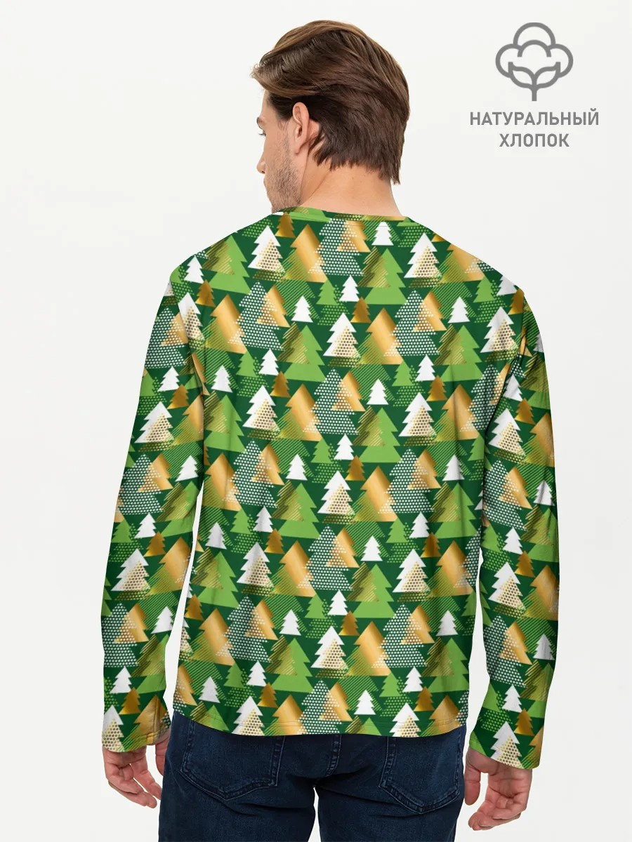 Мужской лонгслив базовый / Ёлки