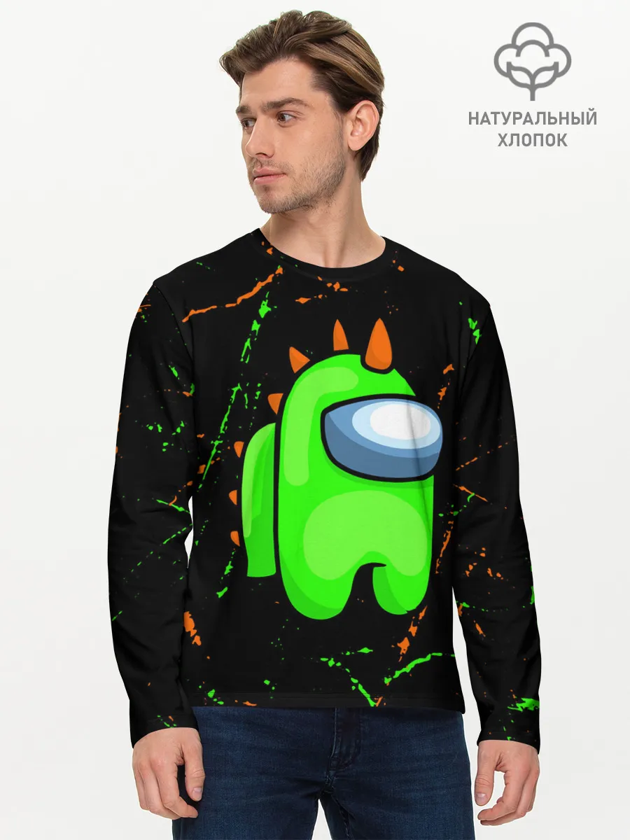 Мужской лонгслив базовый / AMONG US - FORTNITE REX