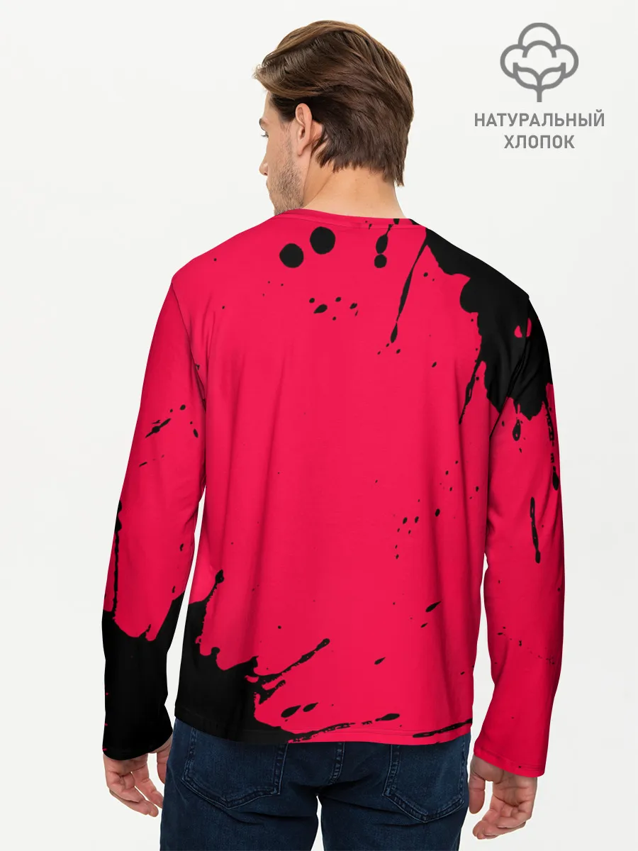 Мужской лонгслив базовый / AMONG US - ORANGE & GREEN