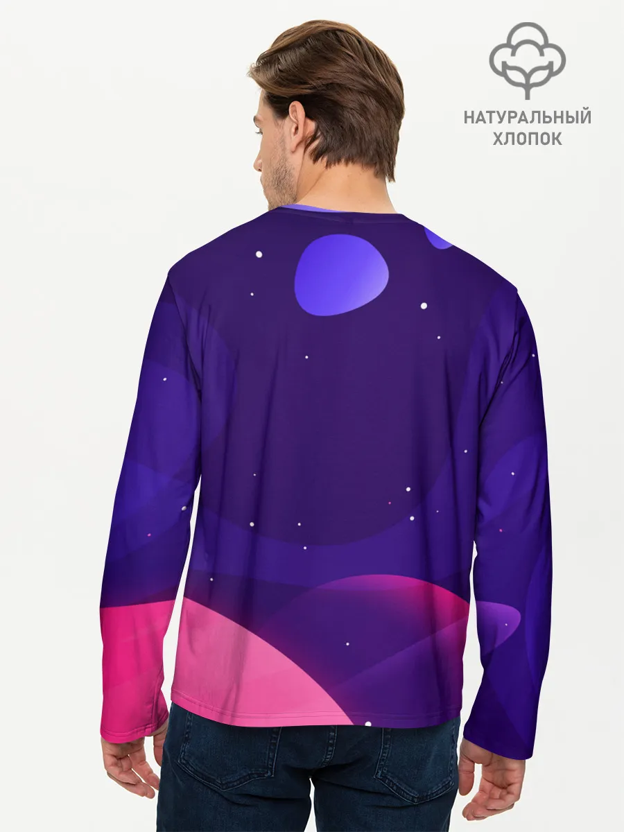 Мужской лонгслив базовый / AMONG US - RAINBOW SPACE