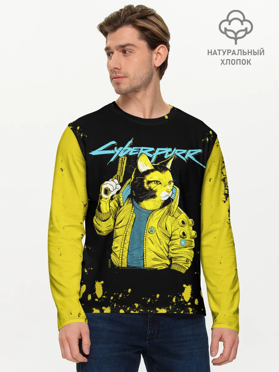 Мужской лонгслив базовый / CyberPunk 2077