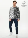 Мужской лонгслив базовый / Снежинки