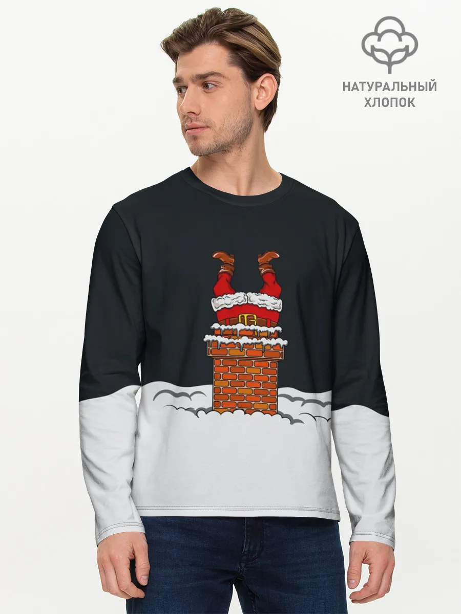 Мужской лонгслив базовый / С Новым Годом!