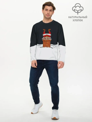 Мужской лонгслив базовый / С Новым Годом!