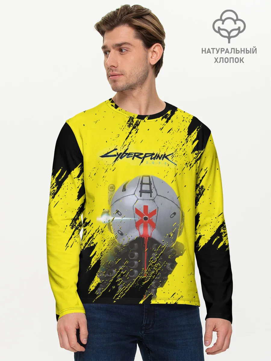 Мужской лонгслив базовый / Cyberpunk 2077