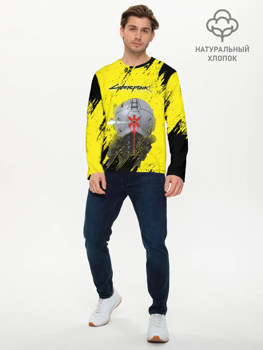 Мужской лонгслив базовый / Cyberpunk 2077