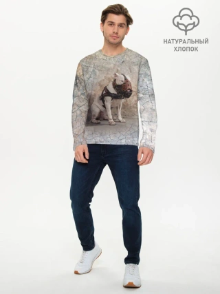 Мужской лонгслив базовый / Бойцовый бультерьер