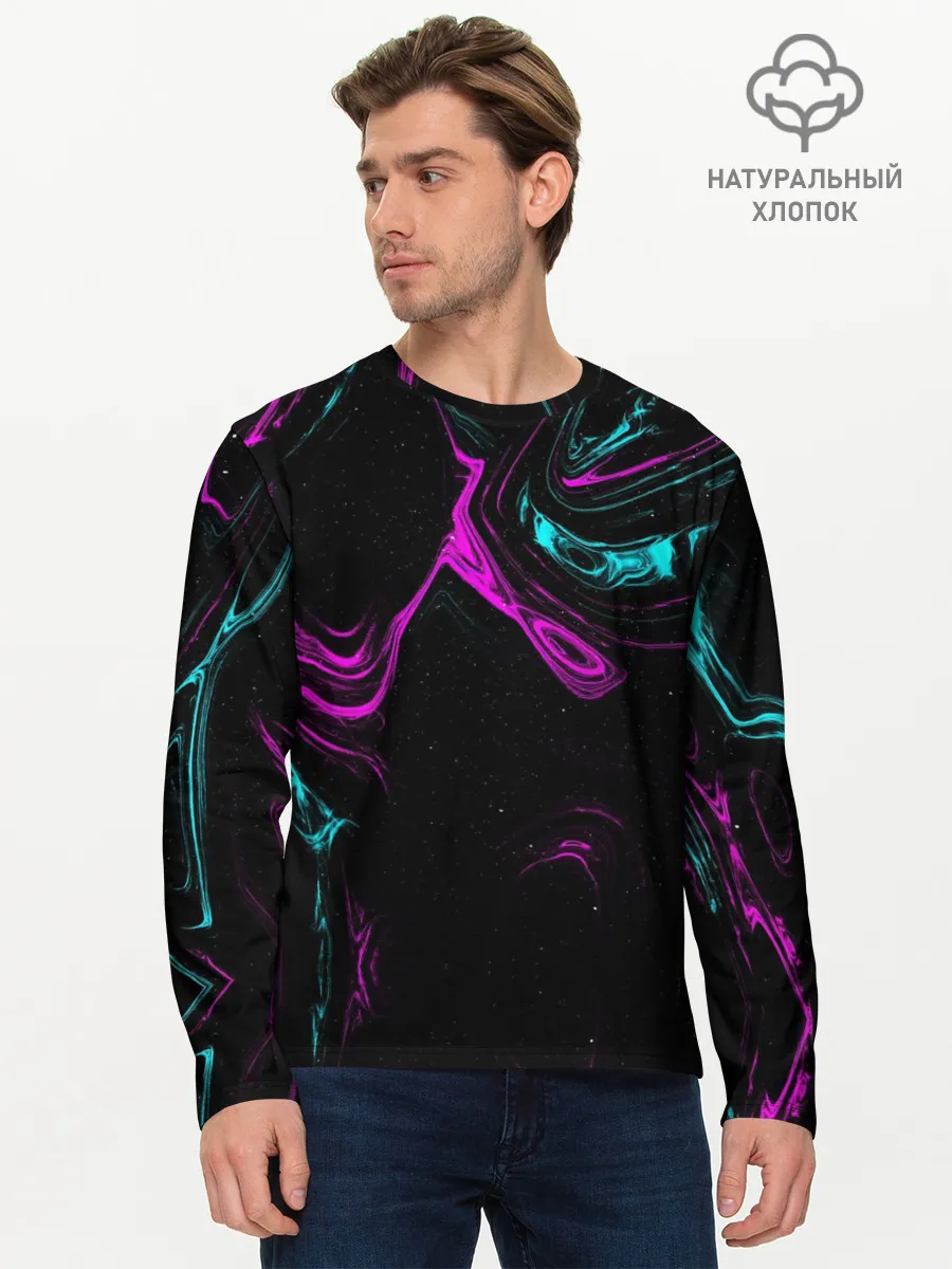 Мужской лонгслив базовый / Glitch