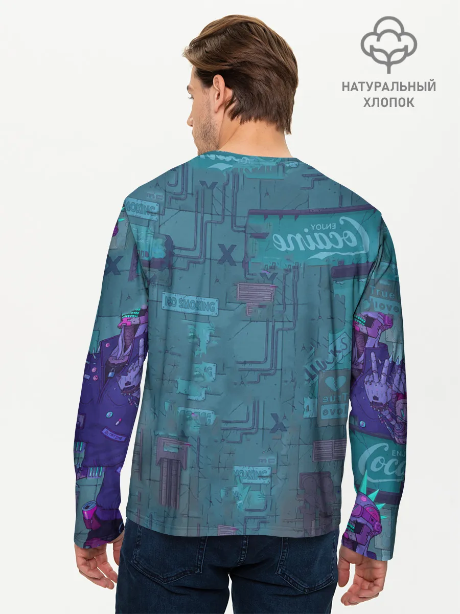 Мужской лонгслив базовый / Cyberpunk 2077