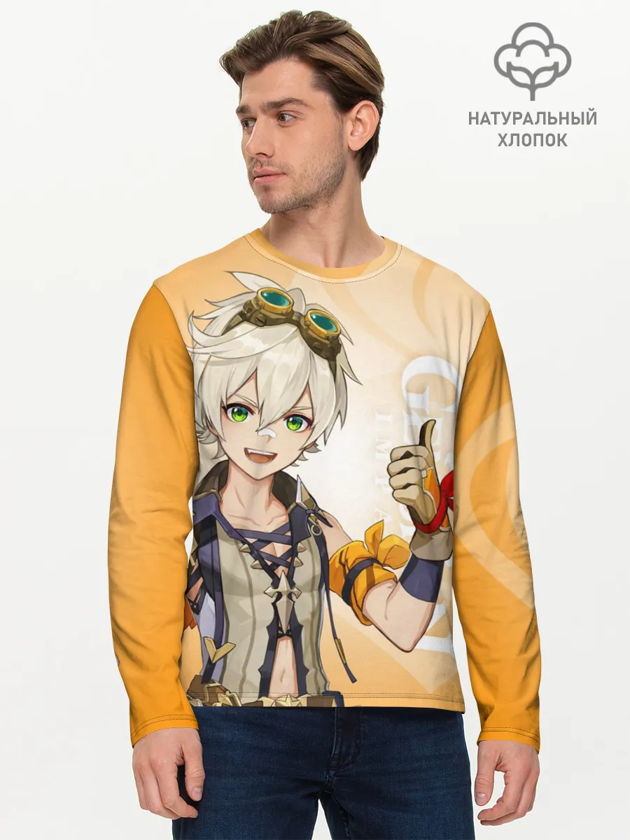Мужской лонгслив базовый / GENSHIN IMPACT, БЕННЕТ