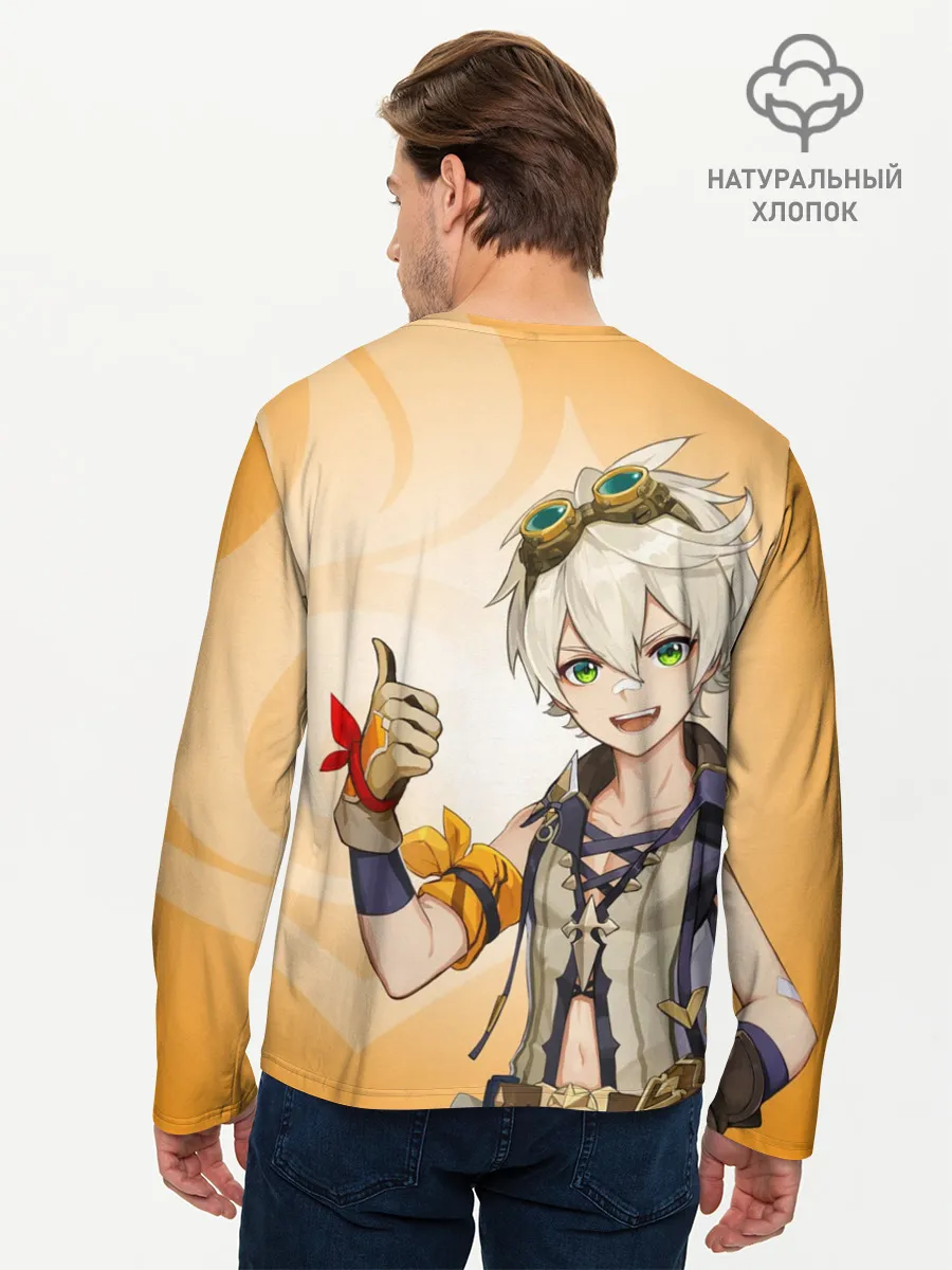 Мужской лонгслив базовый / GENSHIN IMPACT, БЕННЕТ