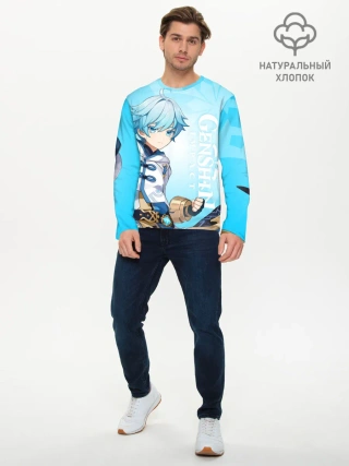 Мужской лонгслив базовый / GENSHIN IMPACT, ЧЖУН ЮНЬ