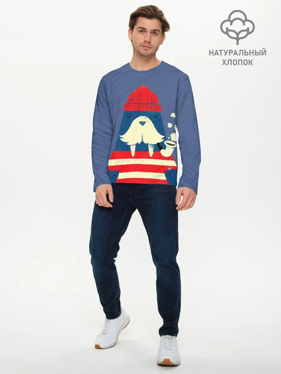Мужской лонгслив базовый / Морж
