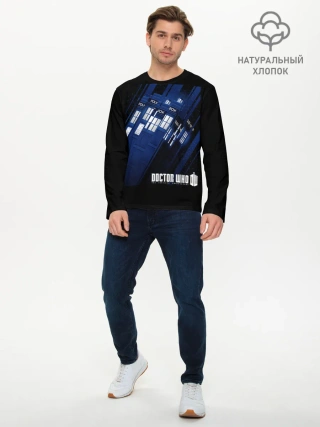 Мужской лонгслив базовый / Доктор Кто