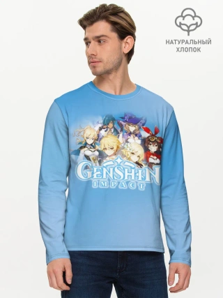 Мужской лонгслив базовый / Genshin Impact