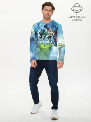 Мужской лонгслив базовый / Genshin Impact