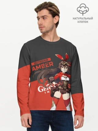 Мужской лонгслив базовый / Genshin Impact Amber
