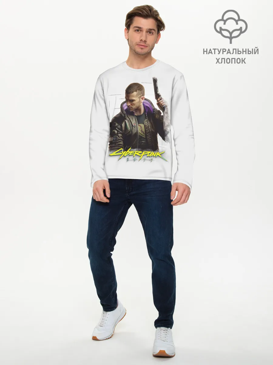 Мужской лонгслив базовый / Киберпанк 2077