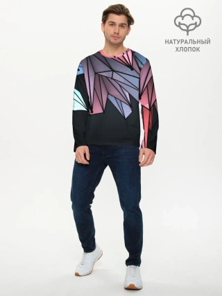 Мужской лонгслив базовый / ГеометриЧеский Рисунок