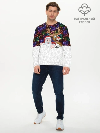 Мужской лонгслив базовый / Новый Год