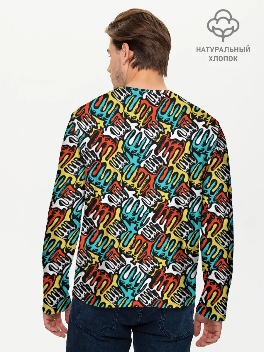 Мужской лонгслив базовый / граффити