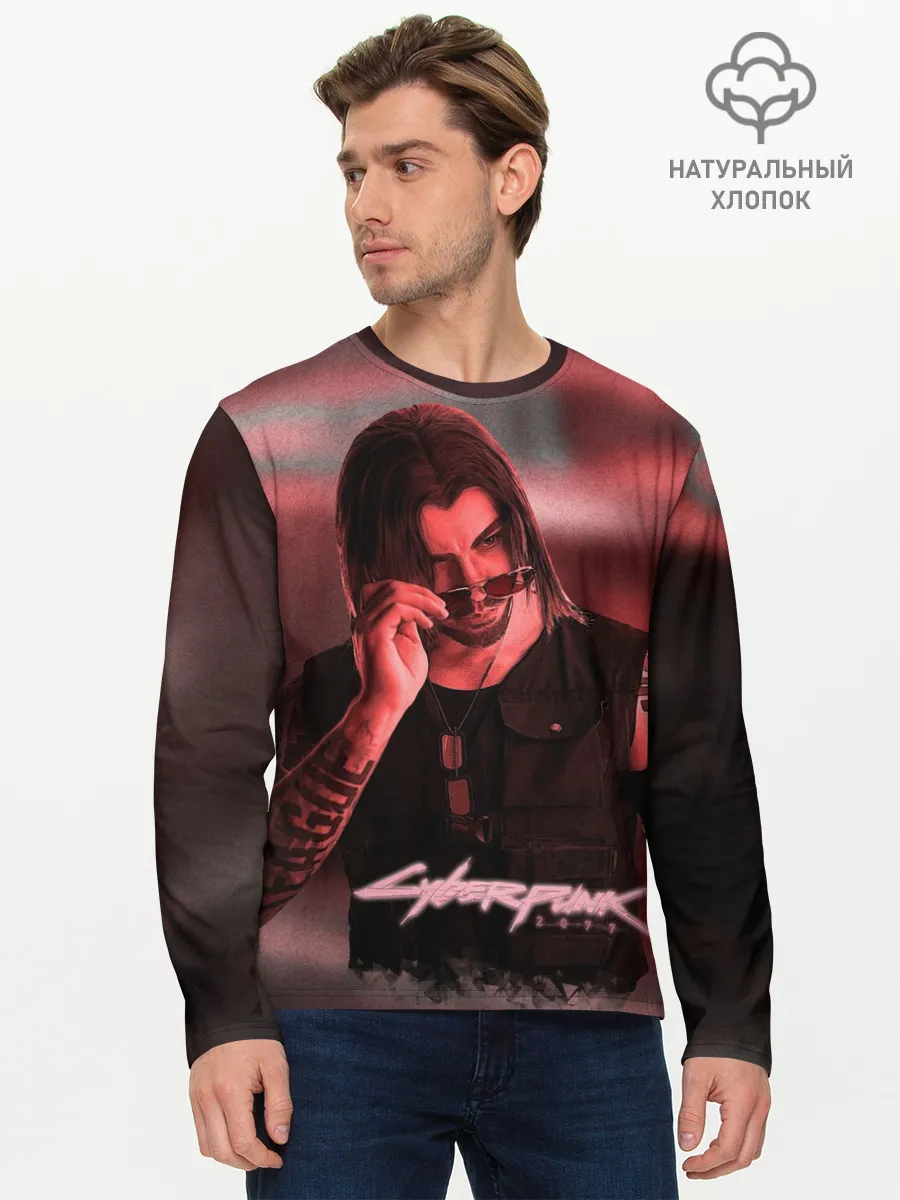 Мужской лонгслив базовый / Johnny Silverhand Cyberpunk