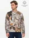 Мужской лонгслив базовый / Котики
