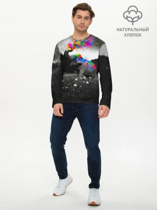 Мужской лонгслив базовый / Слон