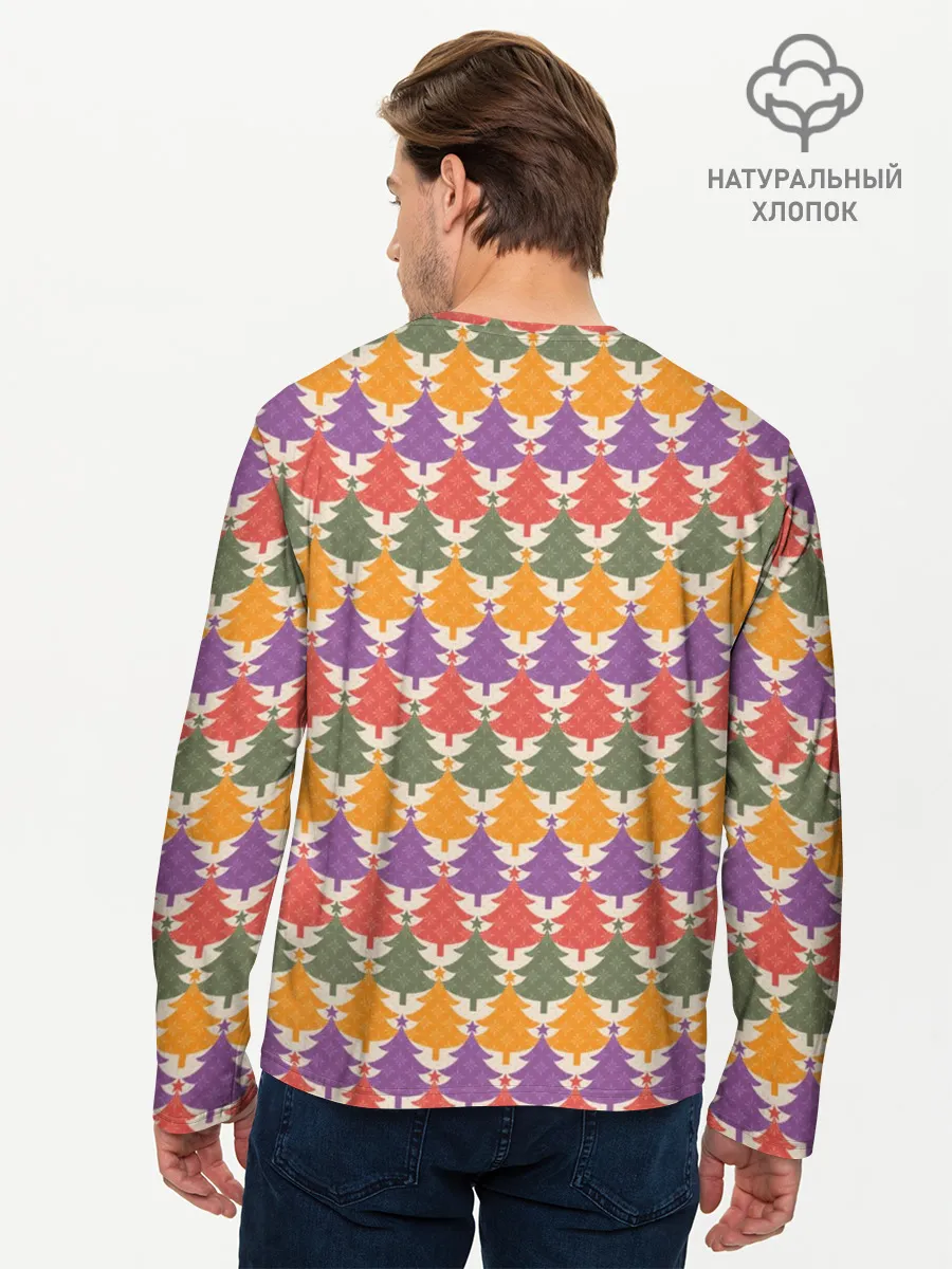 Мужской лонгслив базовый / Ёлочки