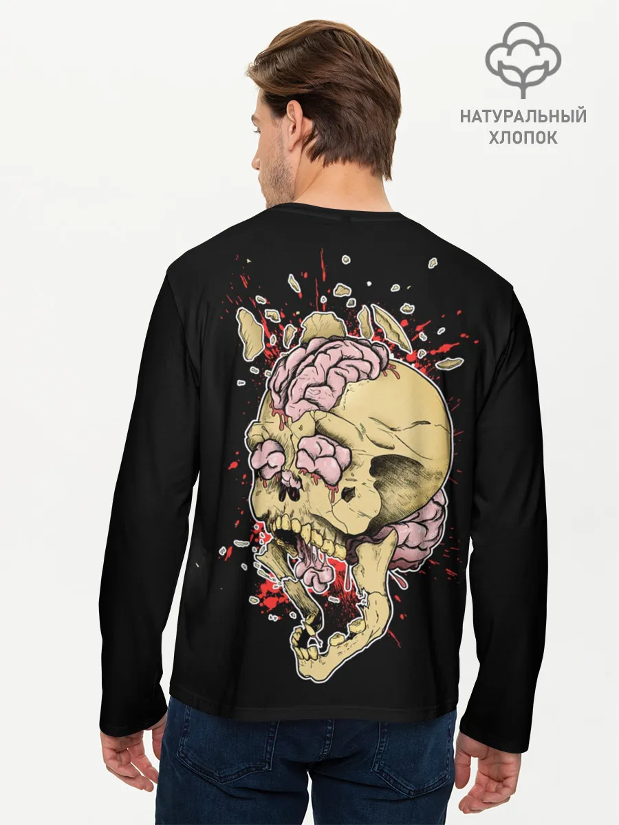 Мужской лонгслив базовый / Череп