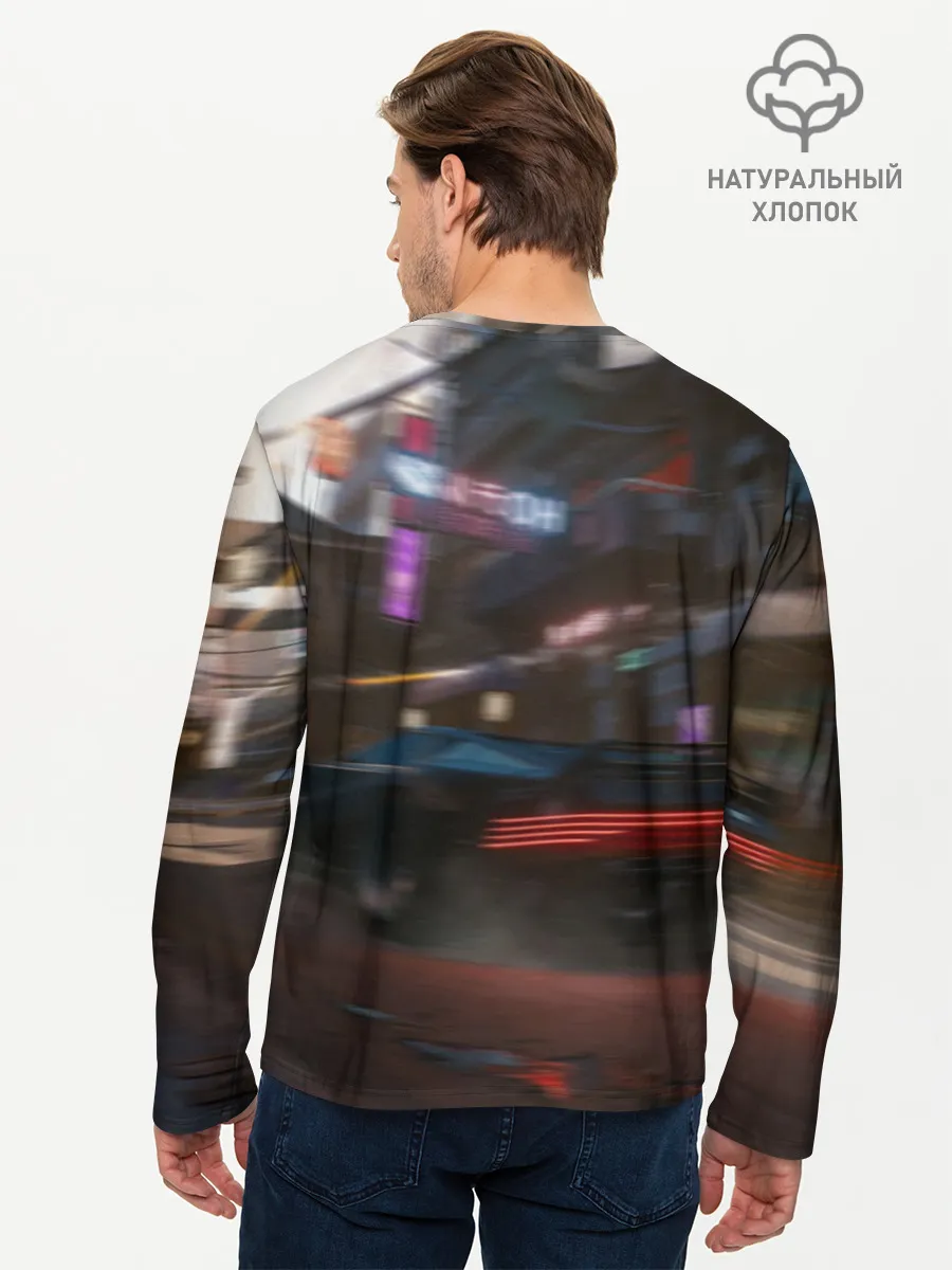 Мужской лонгслив базовый / Cyberpunk 2077
