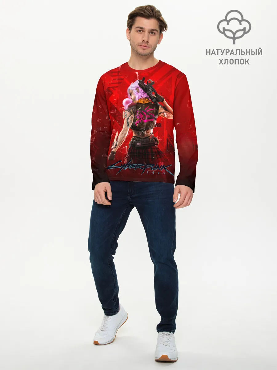 Мужской лонгслив базовый / КИБЕРПАНК 2077