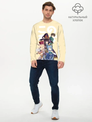 Мужской лонгслив базовый / KonoSuba девочки вместе