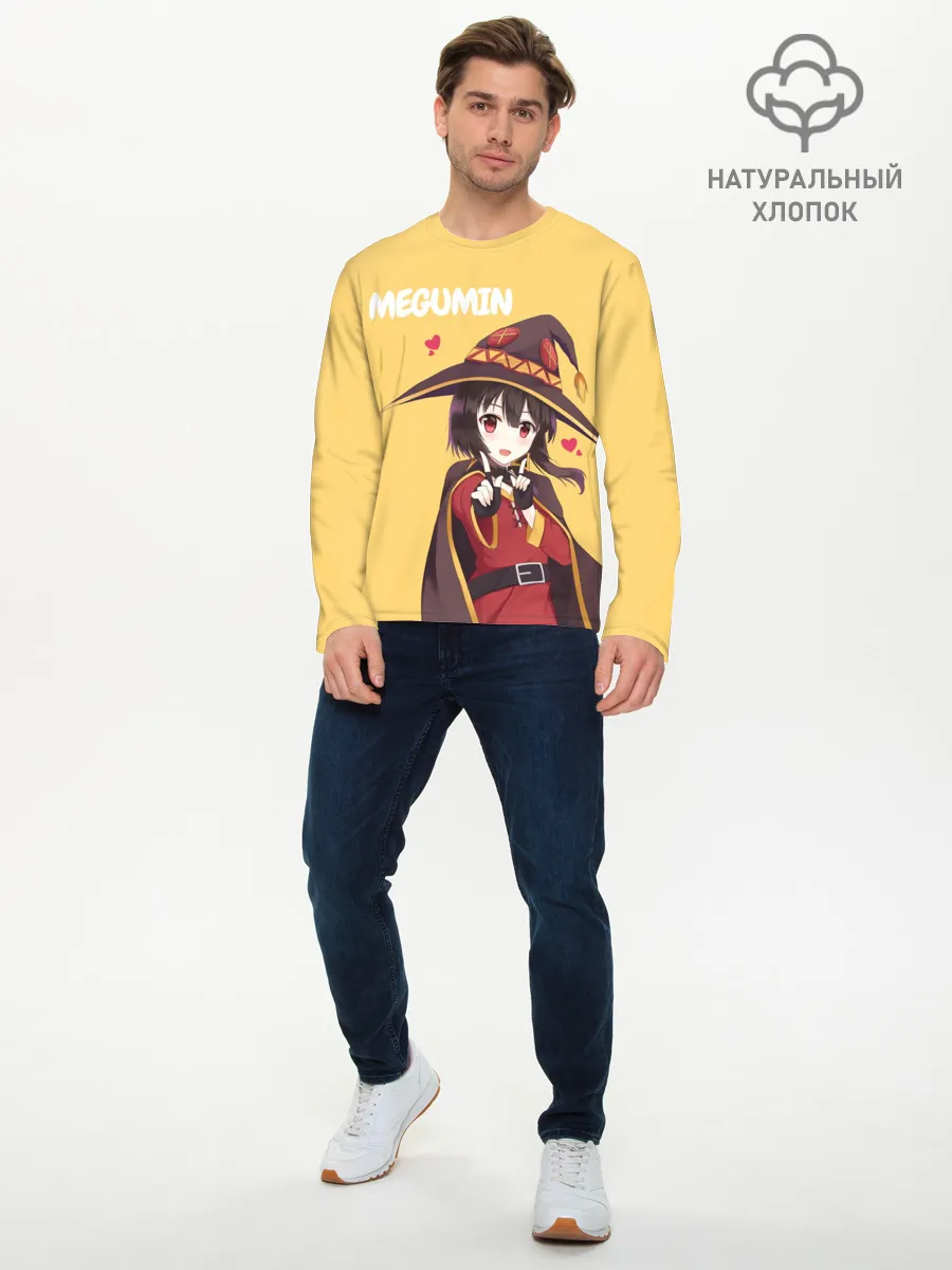 Мужской лонгслив базовый / Megumin ноу ноу
