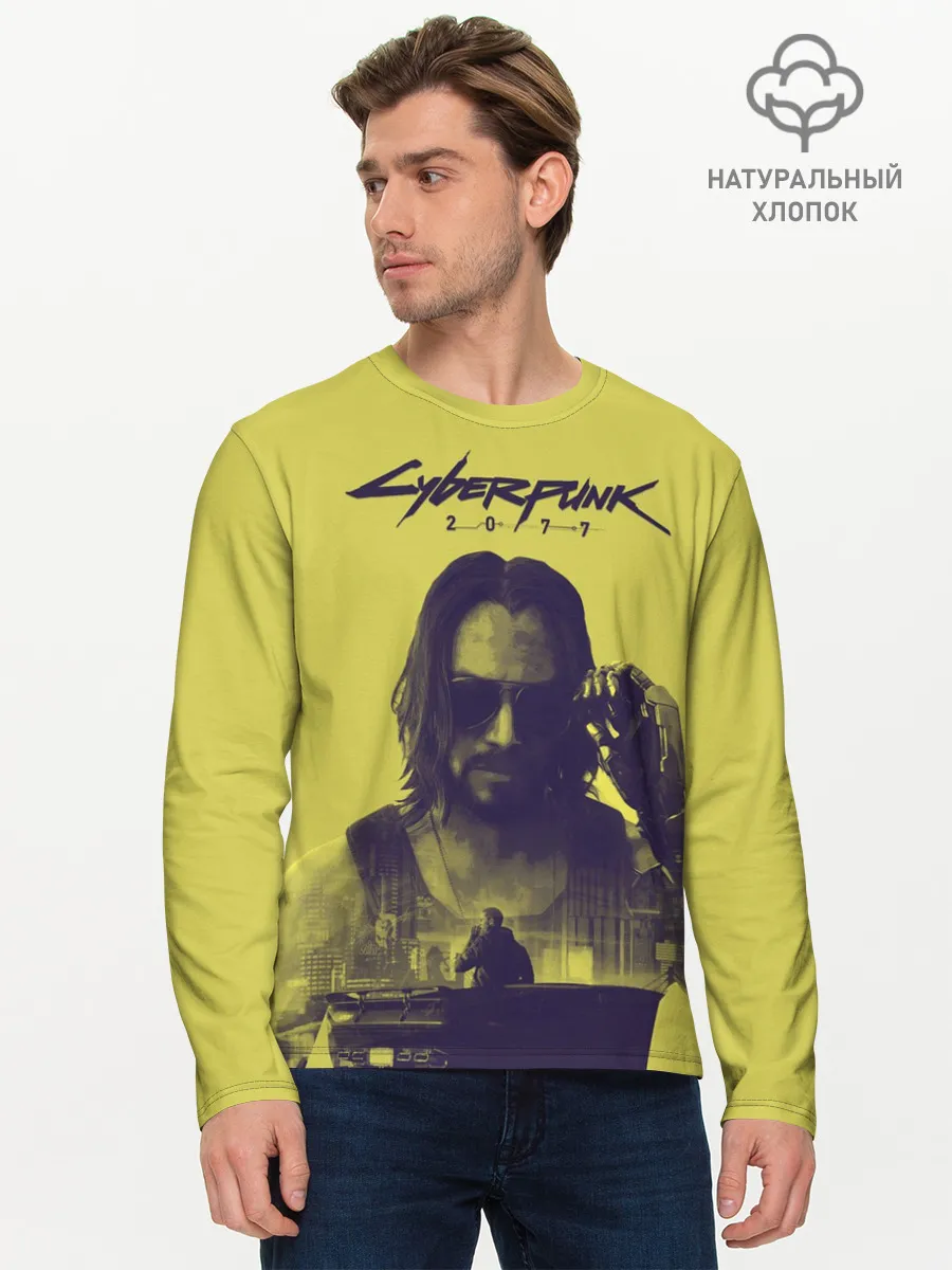 Мужской лонгслив базовый / Cyberpunk 2077
