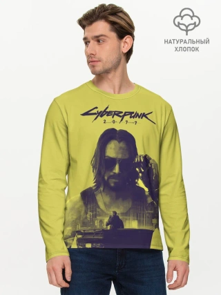 Мужской лонгслив базовый / Cyberpunk 2077