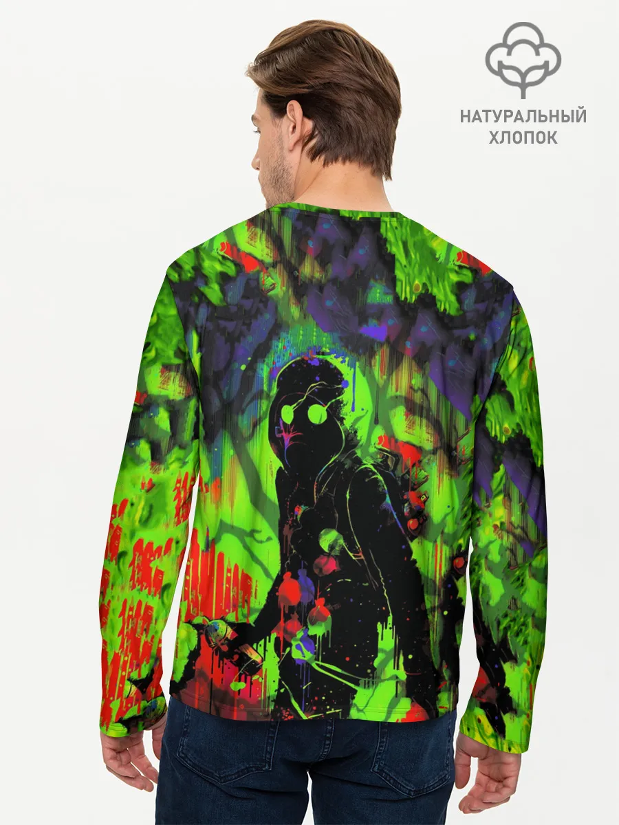 Мужской лонгслив базовый / Граффити