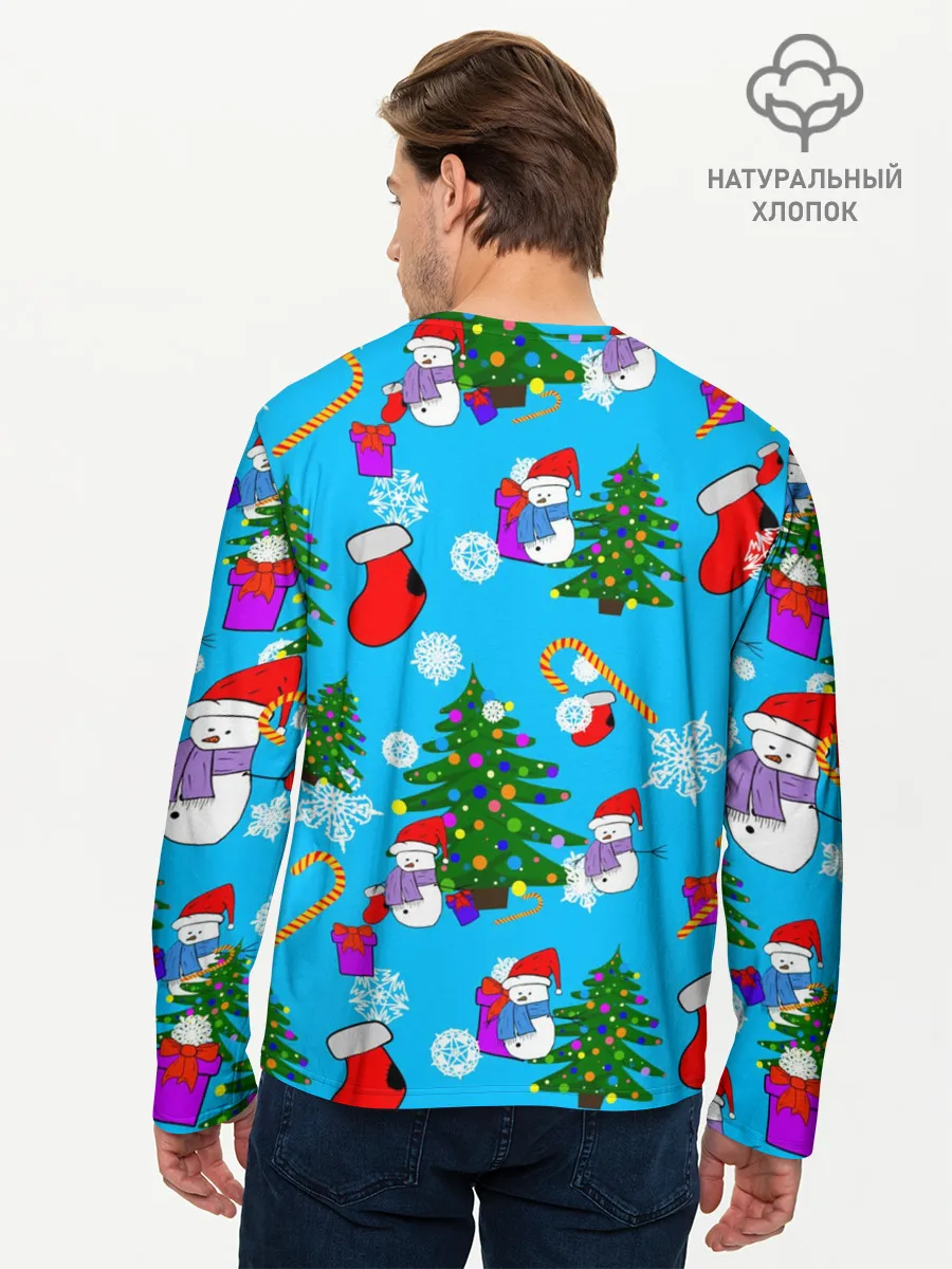 Мужской лонгслив базовый / Новый год