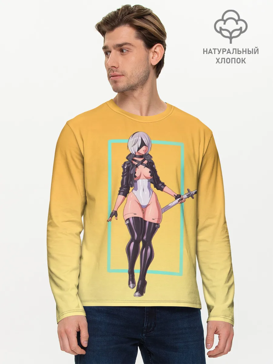 Мужской лонгслив базовый / Cyber 2b