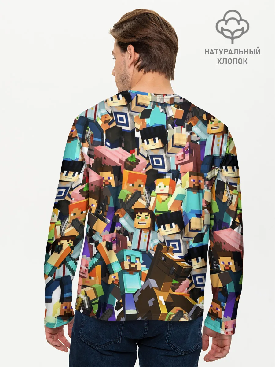 Мужской лонгслив базовый / MINECRAFT