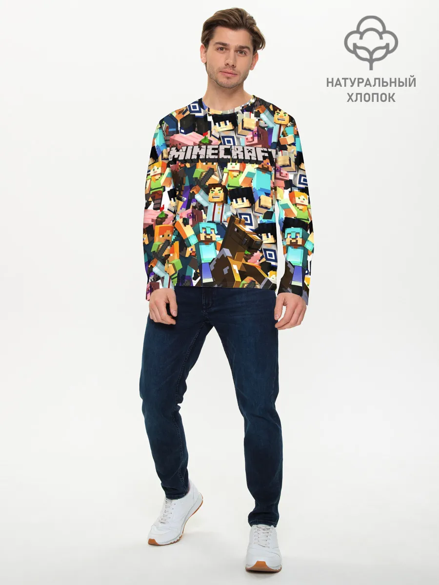 Мужской лонгслив базовый / MINECRAFT