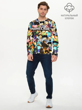Мужской лонгслив базовый / MINECRAFT