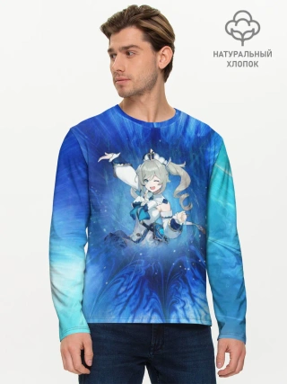 Мужской лонгслив базовый / Барбара. Genshin Impact