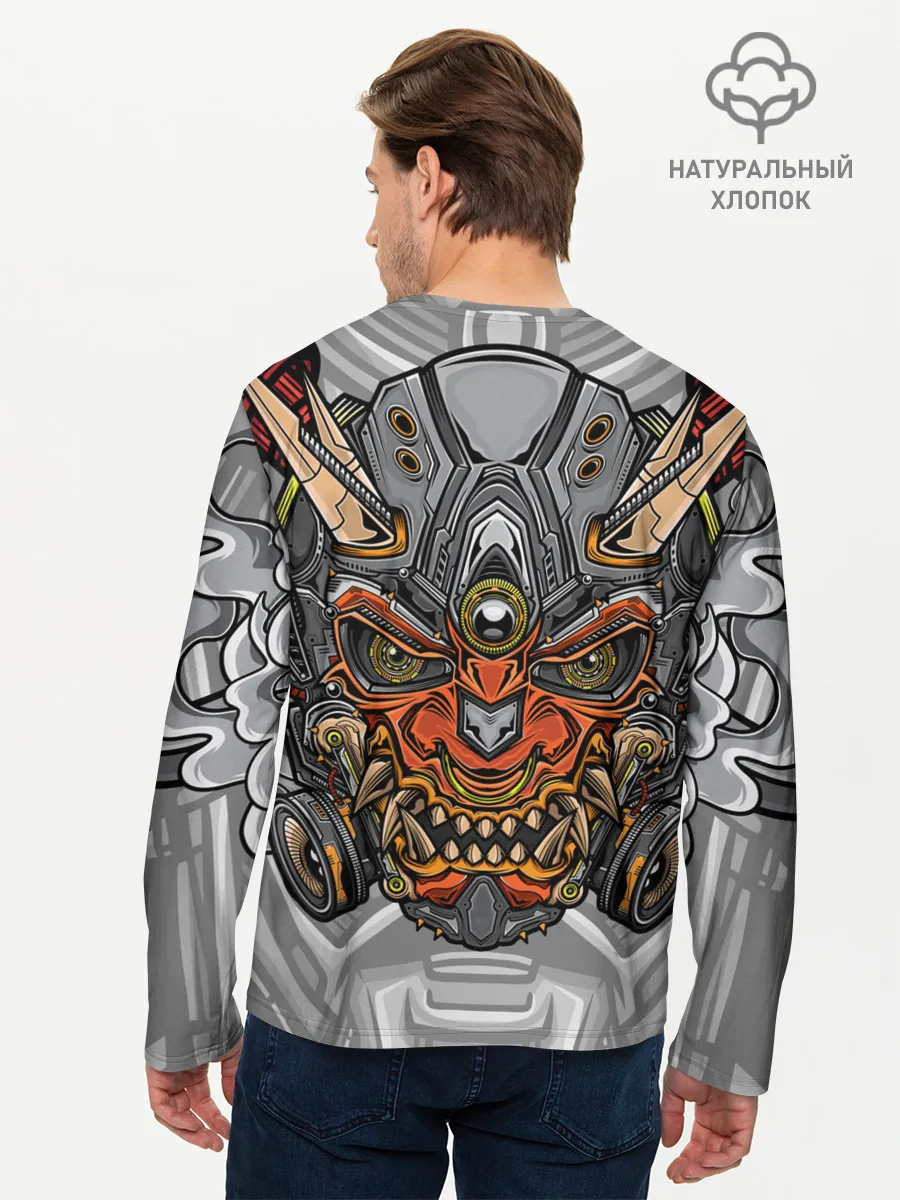 Мужской лонгслив базовый / Cyber Samurai