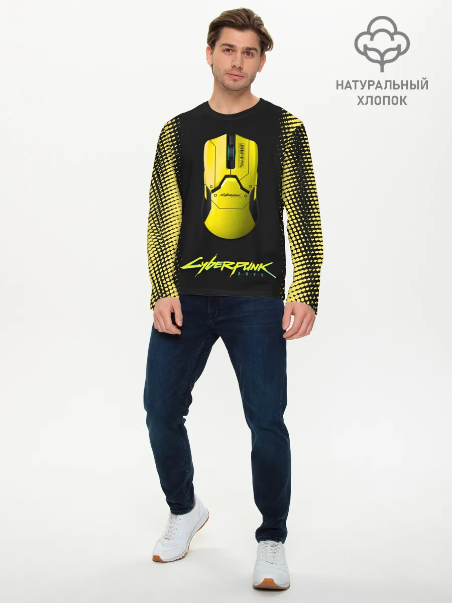 Мужской лонгслив базовый / cyberpunk 2077