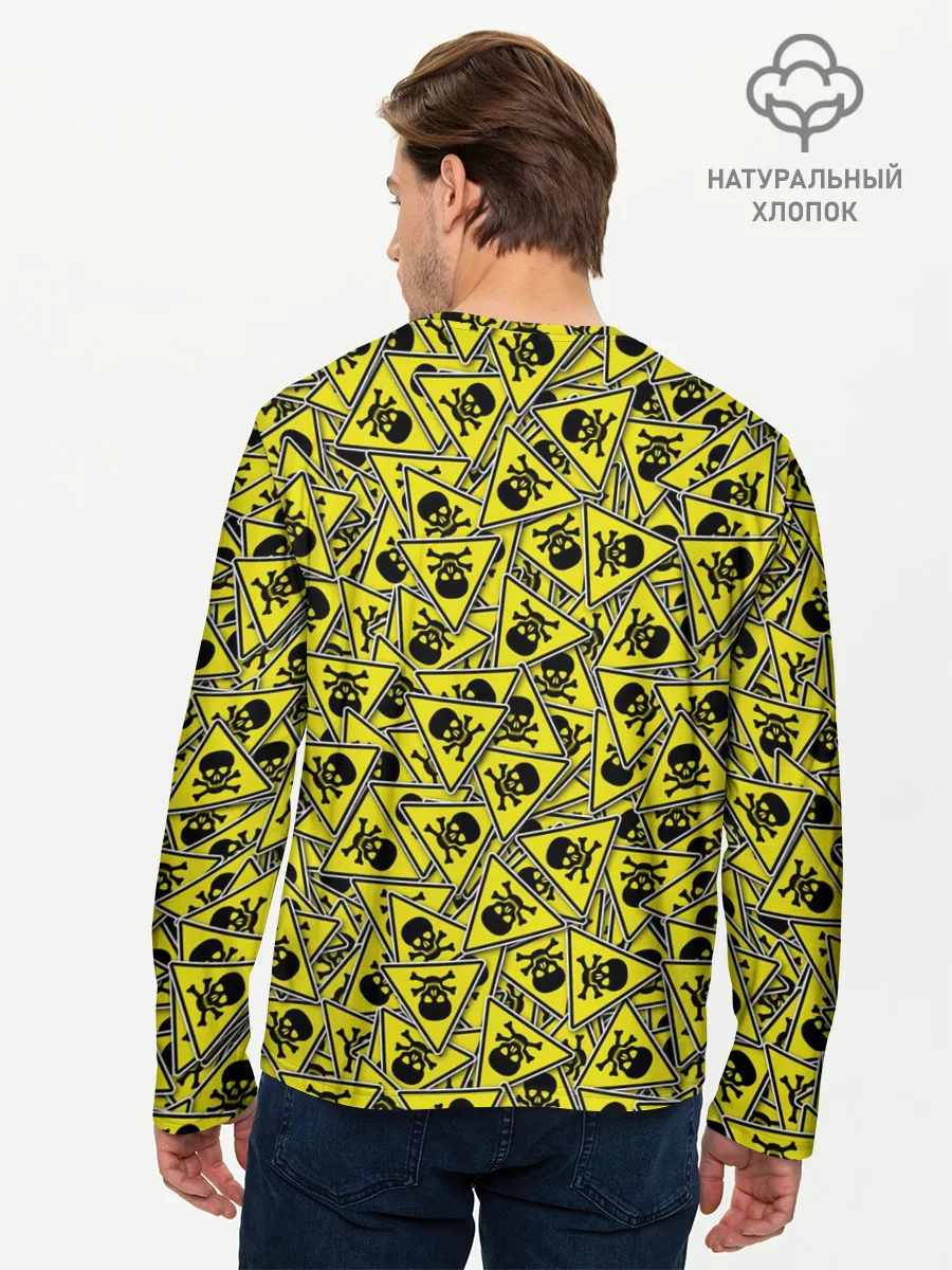 Мужской лонгслив базовый / Осторожно COVID-19