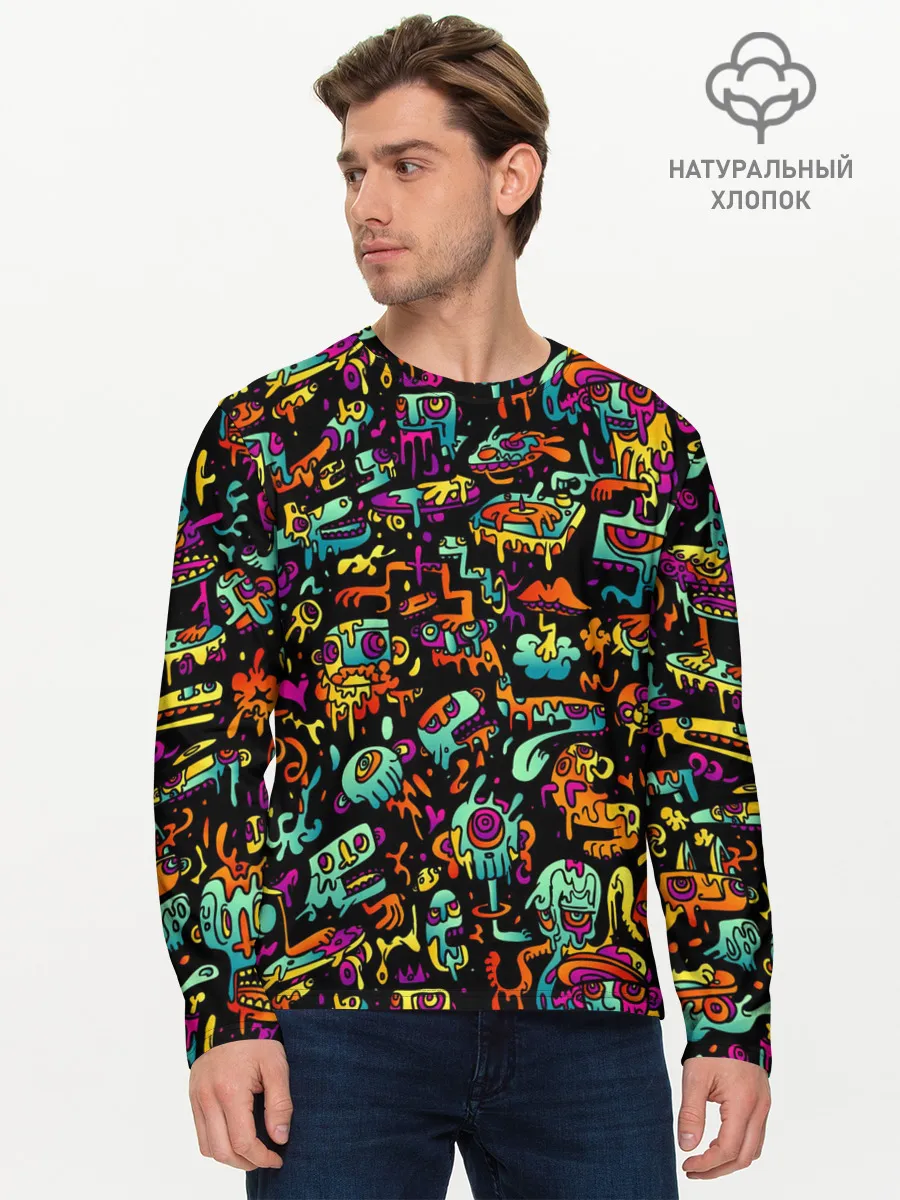 Мужской лонгслив базовый / Монстры